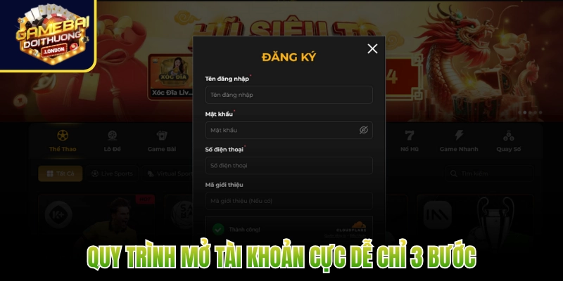 Quy trình mở tài khoản cực dễ chỉ 3 bước
